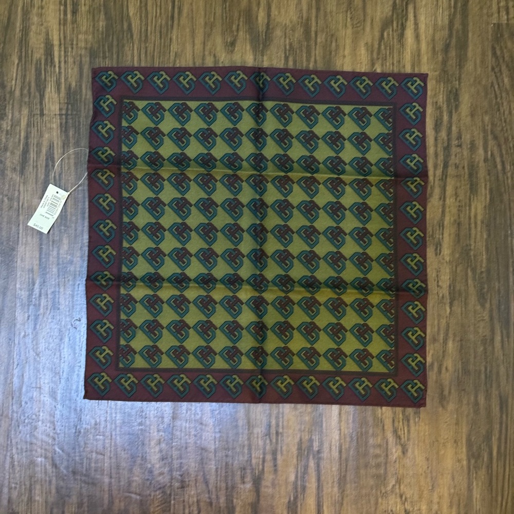 Banana Republic silk pocket square size 13” square